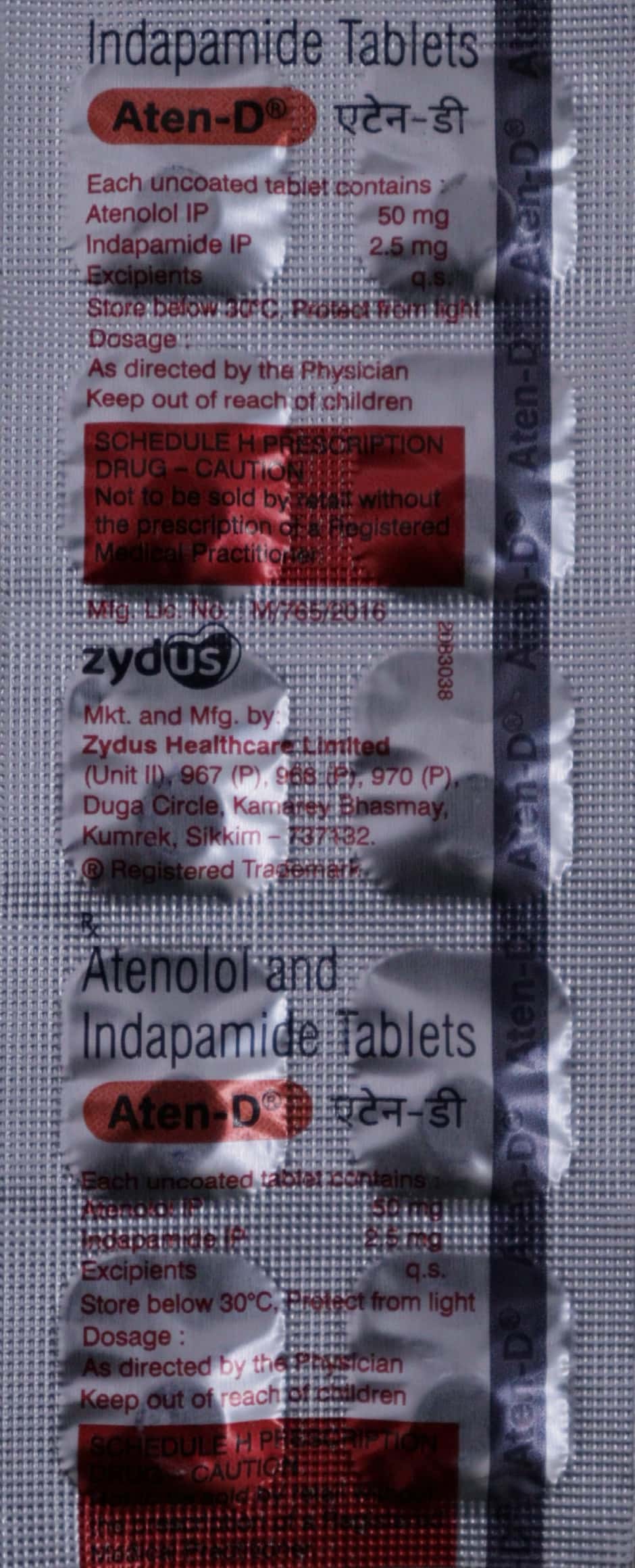 Atenolol and Indapamide Tablets  Aten-D